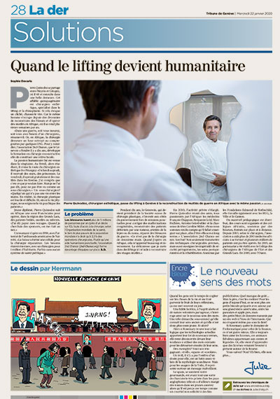 Tribune de Genève - quand le lifting devient humanitaire